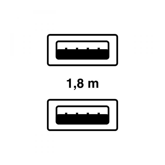 USB kabel (1.1), USB A M - USB A M, 1.8m