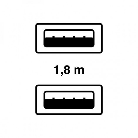 USB kabel (1.1), USB A M - USB A M, 1.8m