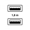 USB kabel (1.1), USB A M - USB A M, 1.8m