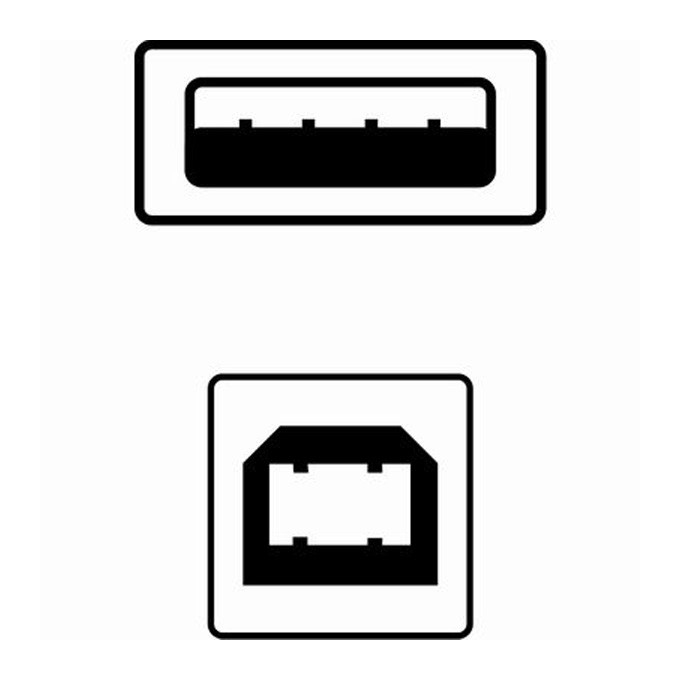 Logo USB kabel (2.0), USB A M - USB B (M), 1.8m, blistr