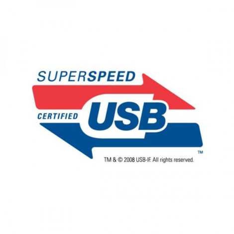Logo USB kabel (3.0), USB A M - USB 3.0 B (M), 1.8m, czarny