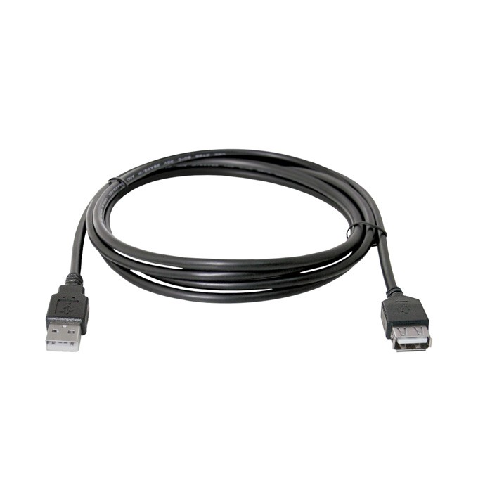 Przedłużacz USB (2.0), USB A M - USB A F, 1.8m, czarna