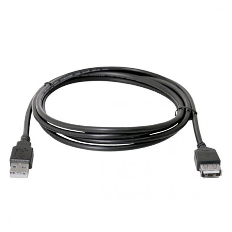 Przedłużacz USB (2.0), USB A M - USB A F, 1.8m, czarna