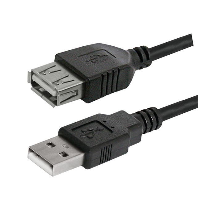 Logo Przedłużacz USB (2.0), USB A M - USB A F, 1.8m, czarna