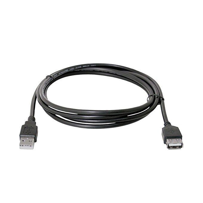 Logo Przedłużacz USB (2.0), USB A M - USB A F, 1.8m, czarna