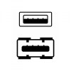 Logo Przedłużacz USB (2.0), USB A M - USB A F, 1.8m, czarna