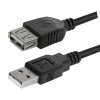 Logo Przedłużacz USB (2.0), USB A M - USB A F, 1.8m, czarna, blistr