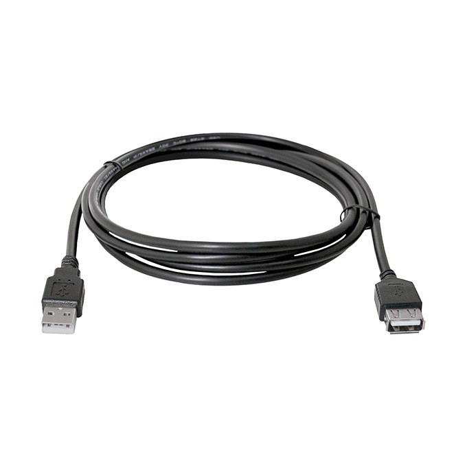 Logo Przedłużacz USB (2.0), USB A M - USB A F, 1.8m, czarna, blistr