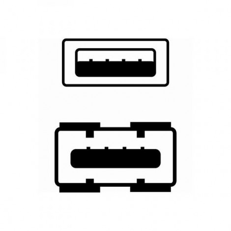 Logo Przedłużacz USB (2.0), USB A M - USB A F, 1.8m, czarna, blistr