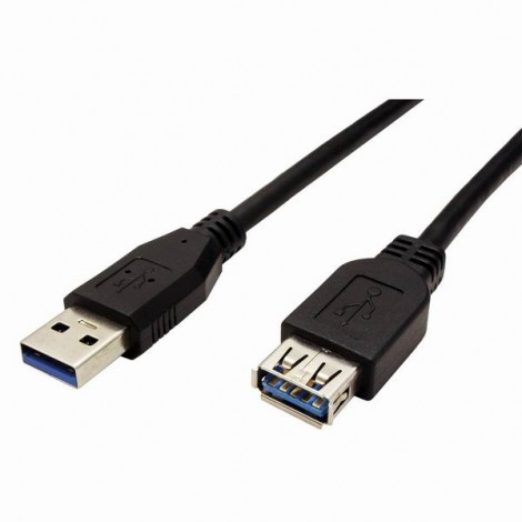 Przedłużacz USB (3.0), USB A M - USB A F, 1.8m, czarna
