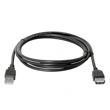 Logo Przedłużacz USB (2.0), USB A M - USB A F, 3m, czarna