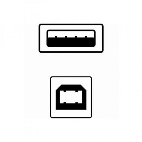 Logo USB kabel (2.0), USB A M - USB B (M), 5m, czarny