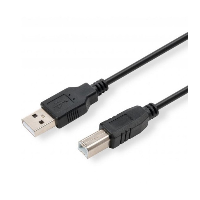 Logo USB kabel (2.0), USB A M - USB B (M), 5m, czarny, blistr