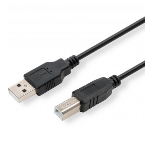 Logo USB kabel (2.0), USB A M - USB B (M), 5m, czarny, blistr
