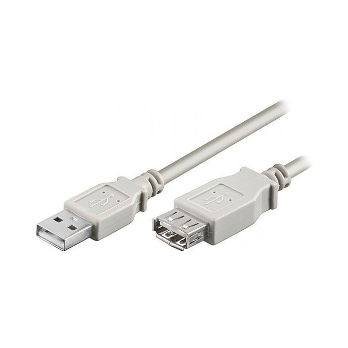 Przedłużacz USB (2.0), USB A M - USB A F, 5m, szary
