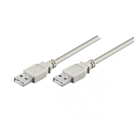 USB kabel (2.0), USB A M - USB A M, 1.8m, szary, High Speed, EOL