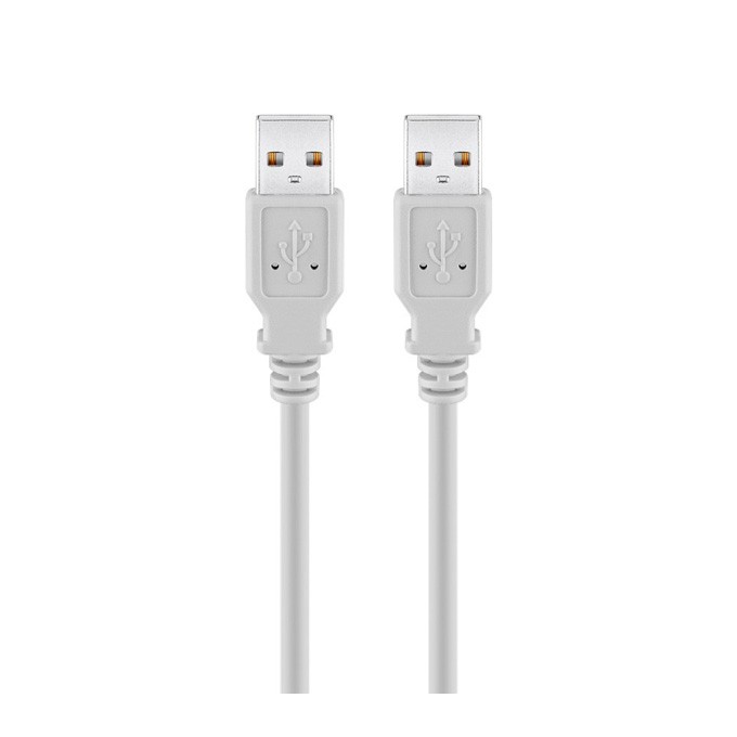 USB kabel (2.0), USB A M - USB A M, 1.8m, szary, High Speed, EOL