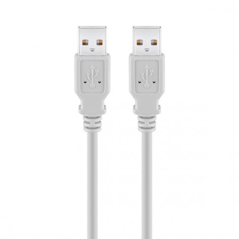 USB kabel (2.0), USB A M - USB A M, 1.8m, szary, High Speed, EOL