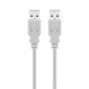 USB kabel (2.0), USB A M - USB A M, 1.8m, szary, High Speed, EOL