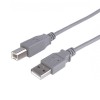 USB kabel (2.0), USB A M - USB B (M), 3m, szary, plastic bag, EOL