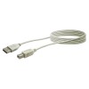 USB kabel (2.0), USB A M - USB B (M), 3m, szary, plastic bag, EOL