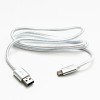 Logo USB kabel (3.2 gen 1), USB A M - USB C (M), 1m, 5 Gb/s, 5V/3A, biały, box, oplot nylonowy, aluminiowa osłona 