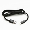 Logo USB kabel (3.2 gen 1), USB A M - USB C (M), 2m, 5 Gb/s, 5V/3A, czarny, box, oplot nylonowy, aluminiowa osłona 