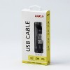 Logo USB kabel (3.2 gen 1), USB A M - USB C (M), 2m, 5 Gb/s, 5V/3A, czarny, box, oplot nylonowy, aluminiowa osłona 