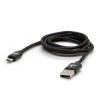 Logo USB kabel (2.0), USB A M - microUSB (M), 1m, 480 Mb/s, 5V/2A, czarny, box, oplot nylonowy, aluminiowa osłona 