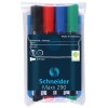 Zestaw markerów do tablic SCHNEIDER Maxx 290, 2-3mm, 4 szt., pudełko z zawieszką, mix kolorów
