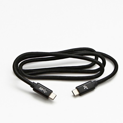 Logo USB kabel (3.2 gen 1), USB C (M) - USB C (M), 1m, 5 Gb/s, 5V/3A, czarny, box, oplot nylonowy, aluminiowa osłona 