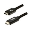 Logo USB kabel (3.2 gen 1), USB C (M) - USB C (M), 2m, 5 Gb/s, 5V/3A, czarny, box, oplot nylonowy, aluminiowa osłona 