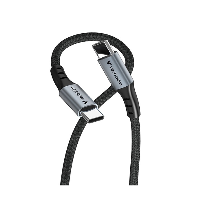Verbatim USB kabel USB C (M) - USB C (M), 100W, 1.2m, czarny, box, 31846