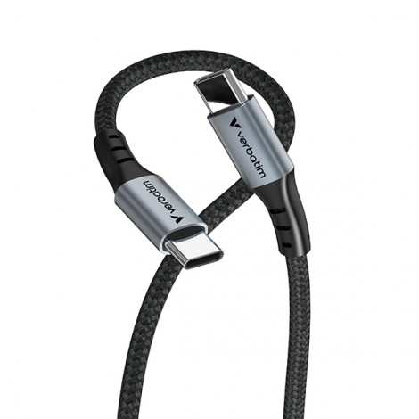Verbatim USB kabel USB C (M) - USB C (M), 100W, 1.2m, czarny, box, 31846