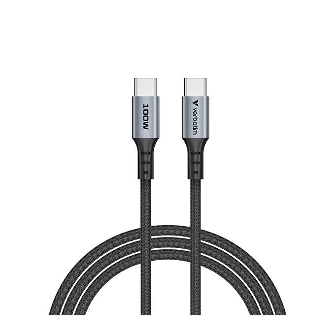 Verbatim USB kabel USB C (M) - USB C (M), 100W, 1.2m, czarny, box, 31846