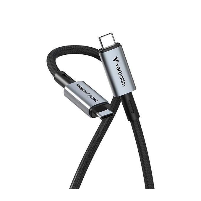 Verbatim USB kabel USB C (M) - USB C (M), 240W, 1.2m, czarny, box, 31847
