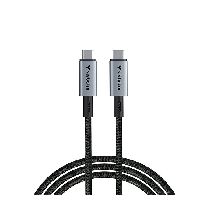Verbatim USB kabel USB C (M) - USB C (M), 240W, 1.2m, czarny, box, 31847