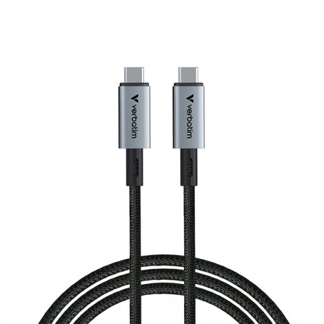 Verbatim USB kabel USB C (M) - USB C (M), 240W, 1.2m, czarny, box, 31847