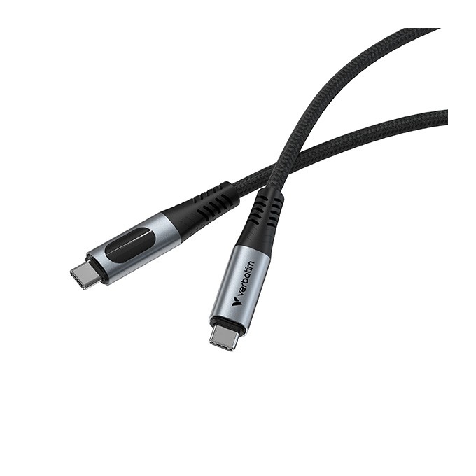Verbatim USB kabel USB C (M) - USB C (M), 100W, 1.2m, czarny, box, 31848