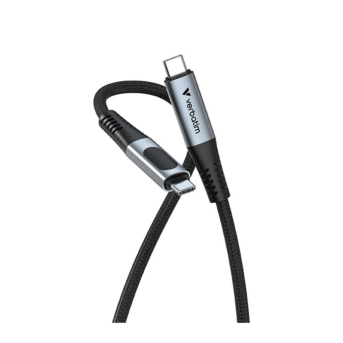 Verbatim USB kabel USB C (M) - USB C (M), 100W, 1.2m, czarny, box, 31848