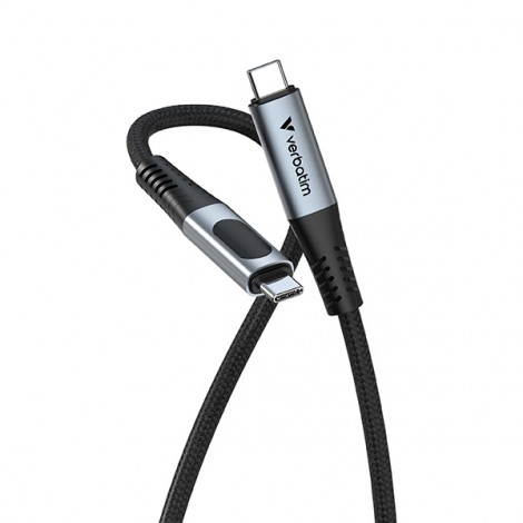 Verbatim USB kabel USB C (M) - USB C (M), 100W, 1.2m, czarny, box, 31848