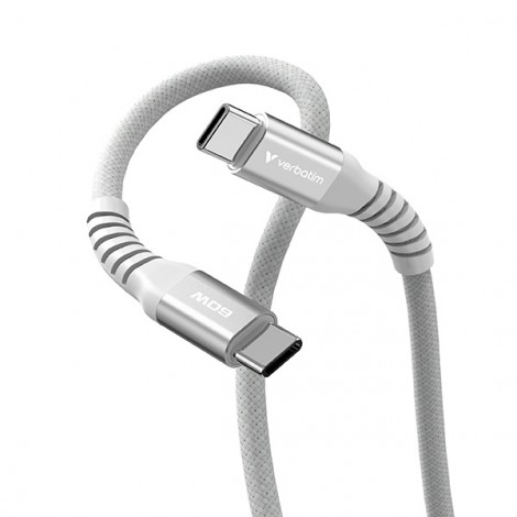 Verbatim USB kabel USB C (M) - USB C (M), 60W, 1.2m, magnetyczny, szary, box, 31850
