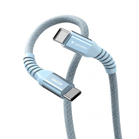 Verbatim USB kabel USB C (M) - USB C (M), 60W, 1.2m, magnetyczny, niebieski, box, 31852