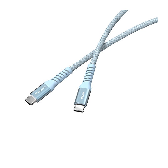 Verbatim USB kabel USB C (M) - USB C (M), 60W, 1.2m, magnetyczny, niebieski, box, 31852