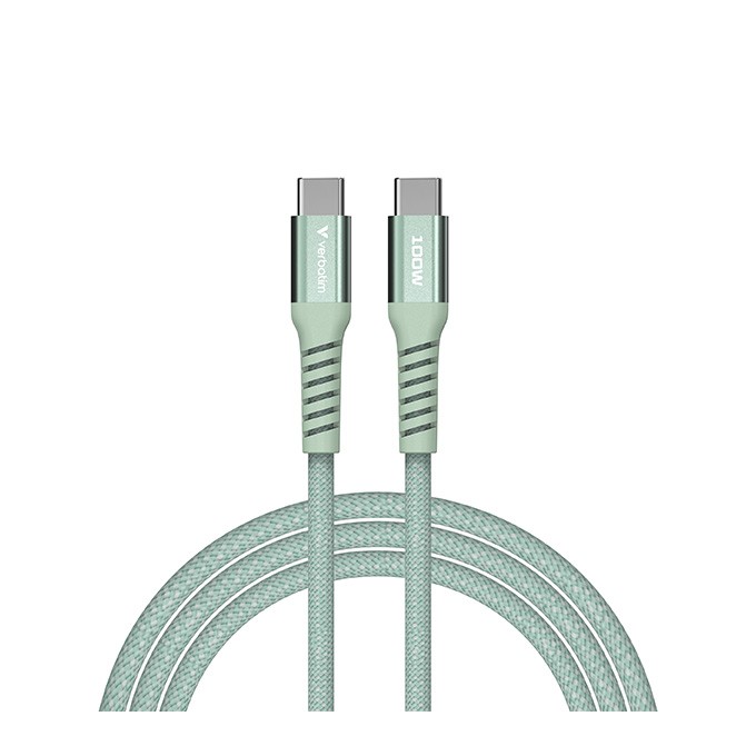 Verbatim USB kabel USB C (M) - USB C (M), 100W, 1.2m, magnetyczny, zielony, box, 31855