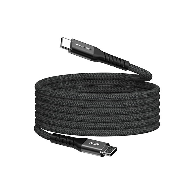 Verbatim USB kabel USB C (M) - USB C (M), 60W, 1.2m, magnetyczny, czarny, box, 31859