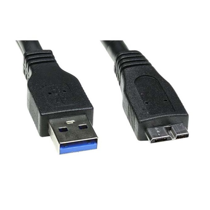 Logo USB kabel (3.0), USB A M - USB micro B (M), 2m, czarny, blistr