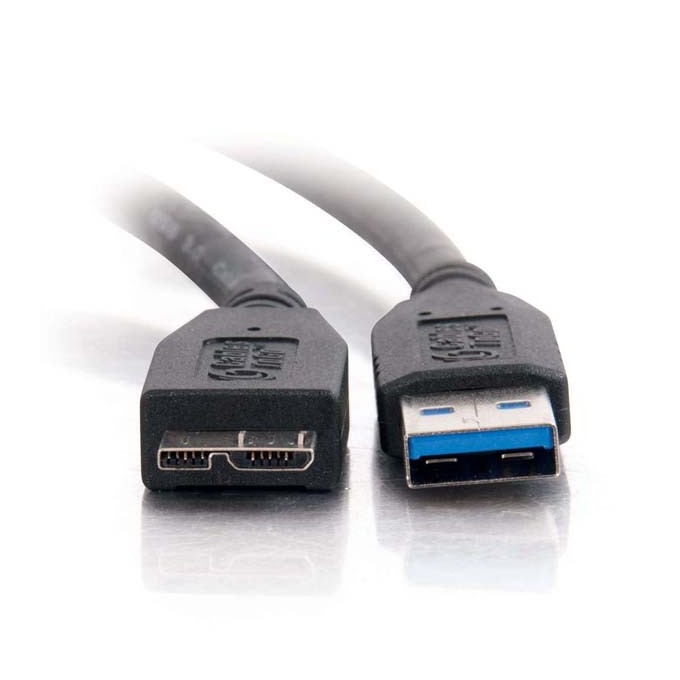 Logo USB kabel (3.0), USB A M - USB micro B (M), 2m, czarny, blistr