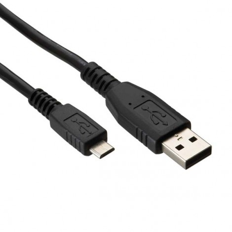 Logo USB kabel (2.0), USB A M - microUSB (M), 1m, czarny