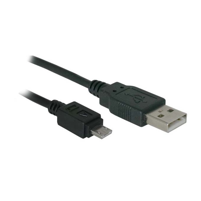 Logo USB kabel (2.0), USB A M - microUSB (M), 1m, czarny